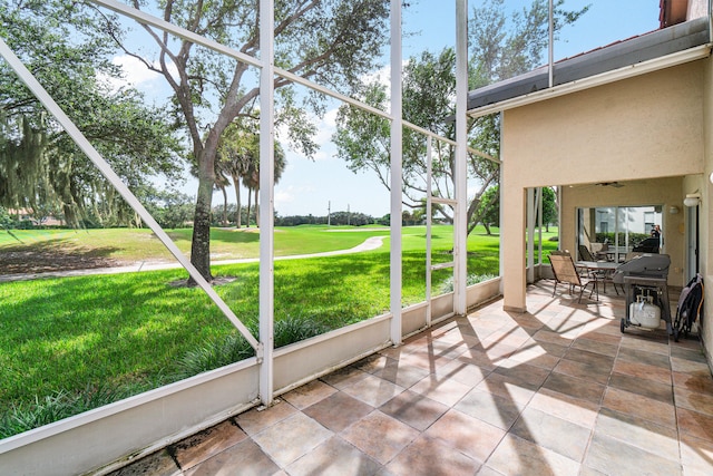 view of sunroom