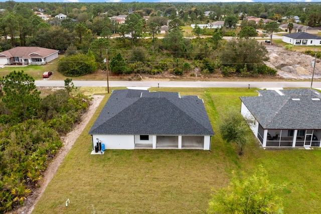 aerial view with a residential view