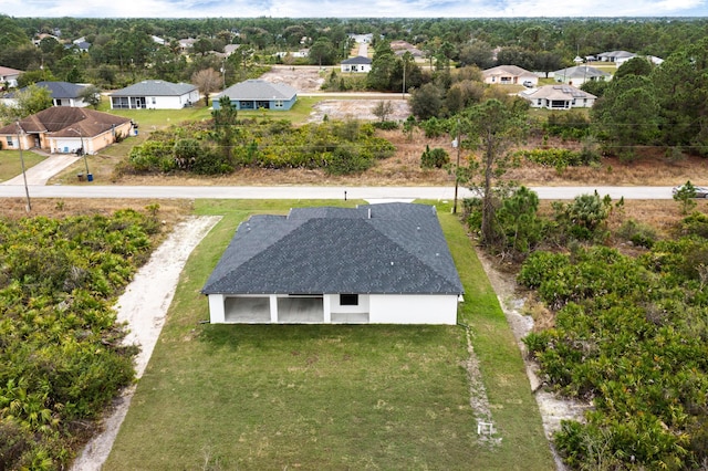 drone / aerial view with a residential view