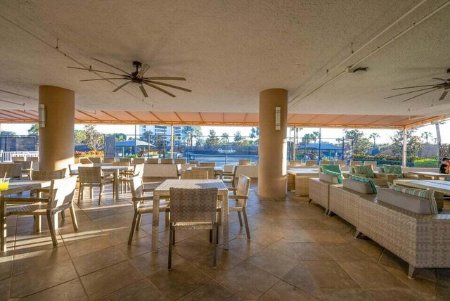 view of patio / terrace with ceiling fan