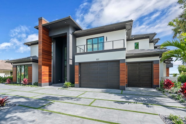 modern home with a garage