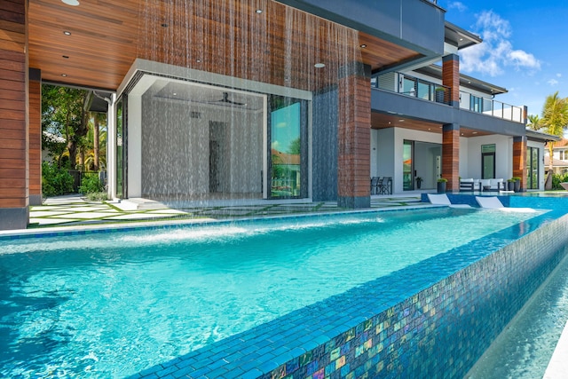 view of pool with a patio