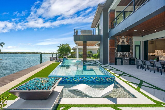 view of pool featuring a patio area