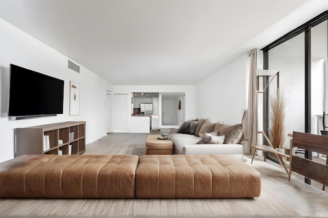 living room featuring hardwood / wood-style flooring