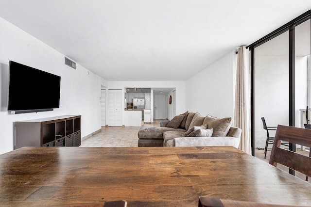 view of tiled living room