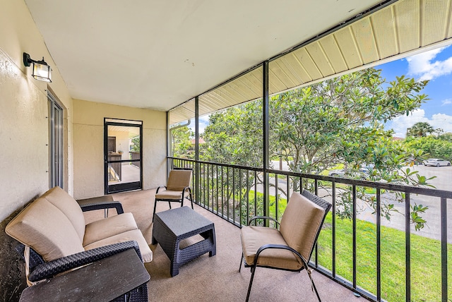 view of sunroom