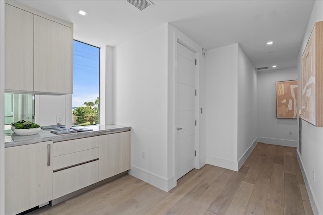 interior space featuring light hardwood / wood-style floors