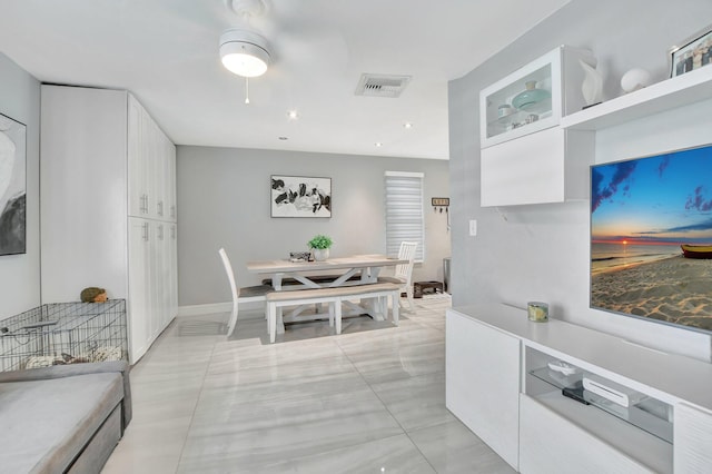 interior space with white cabinetry