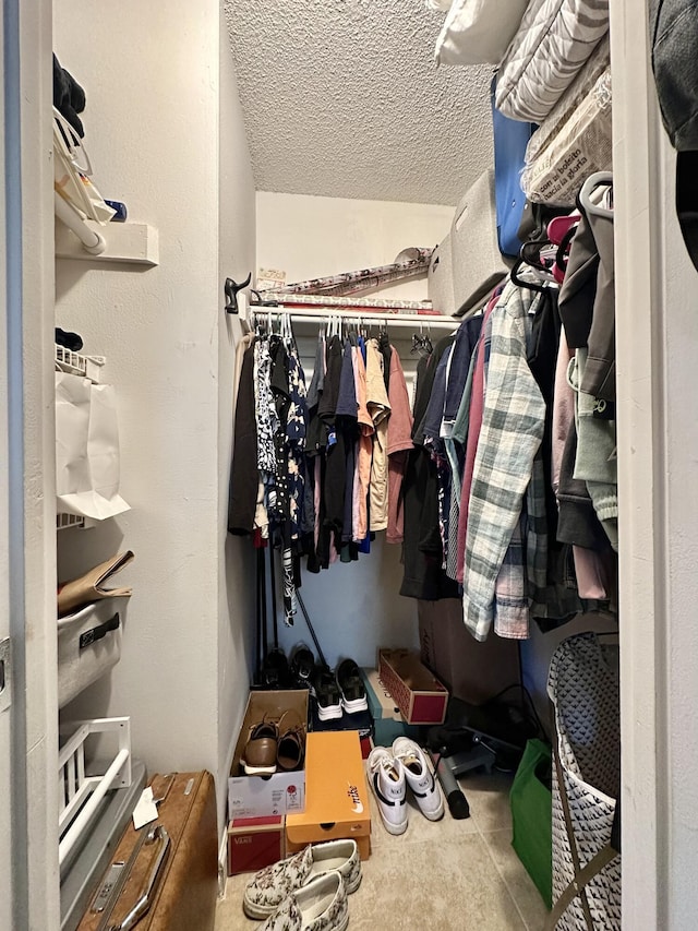 view of walk in closet