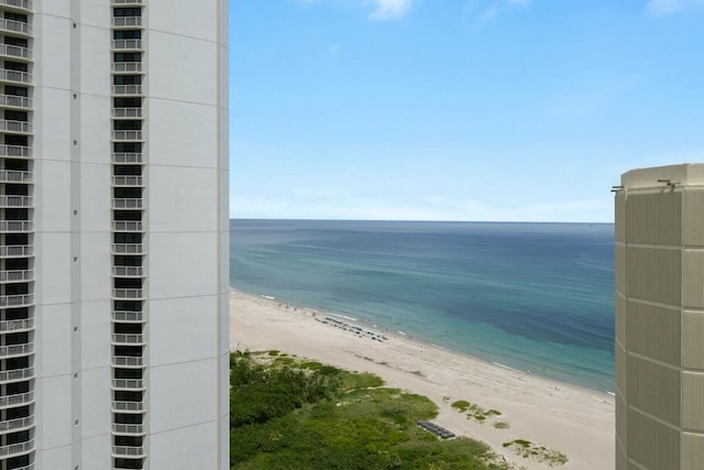 water view featuring a beach view