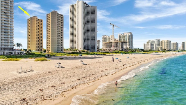 water view with a beach view