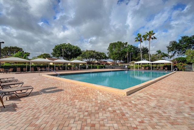 view of pool with a patio area