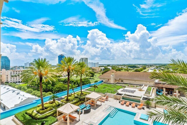 view of pool with a patio area