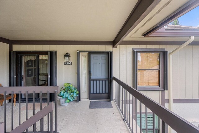 view of doorway to property