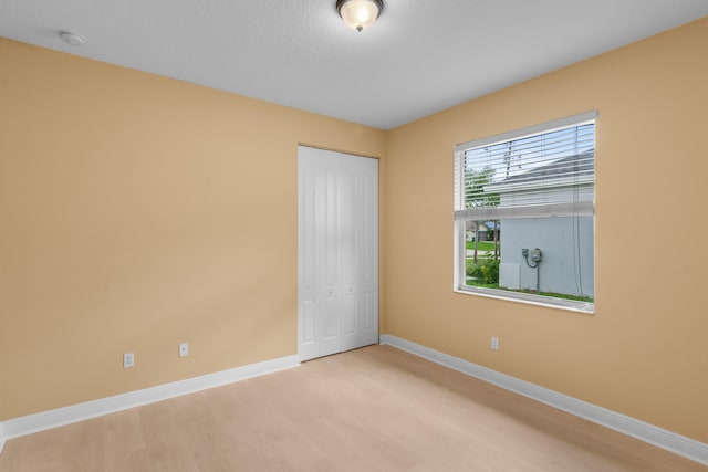 empty room featuring light hardwood / wood-style flooring