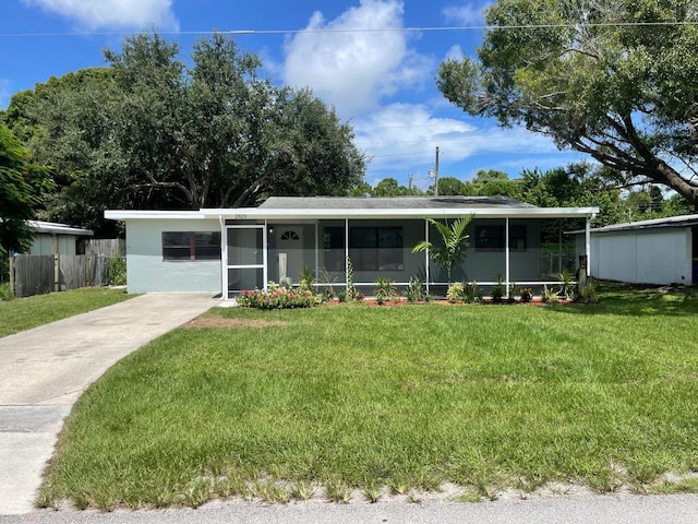 view of front of house with a front yard