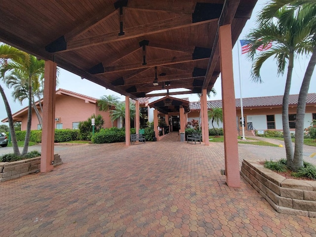 view of patio / terrace with a gazebo