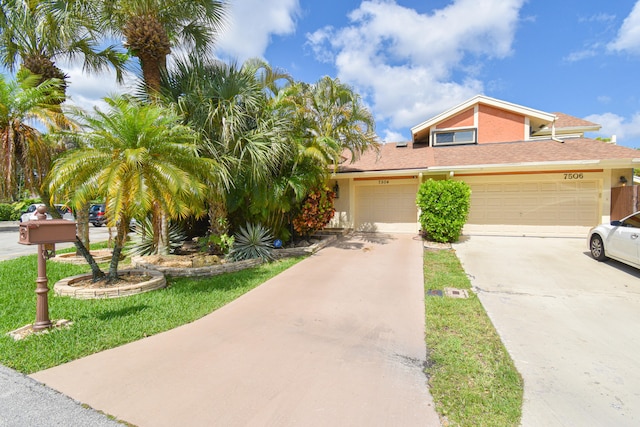 view of front of house featuring a garage