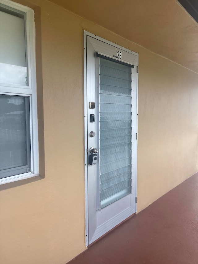 view of doorway to property