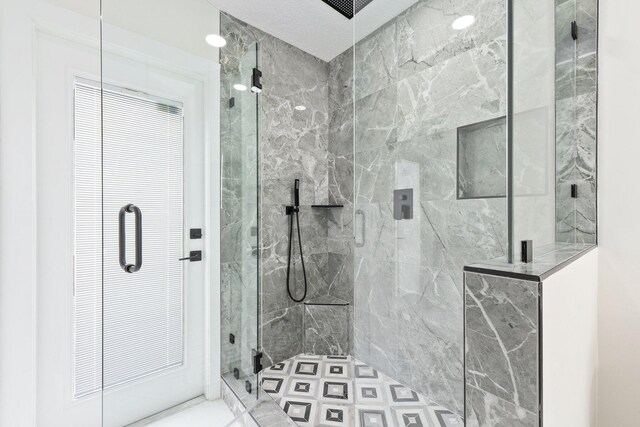 bathroom with walk in shower