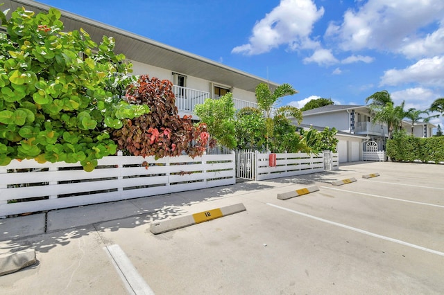 view of parking / parking lot