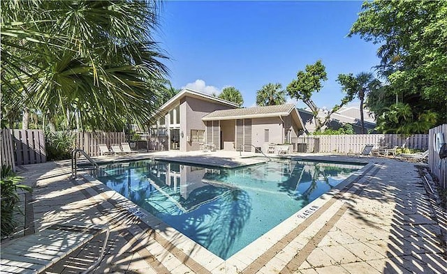 view of pool with a patio