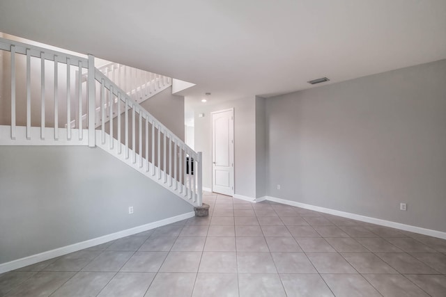 interior space with tile patterned flooring