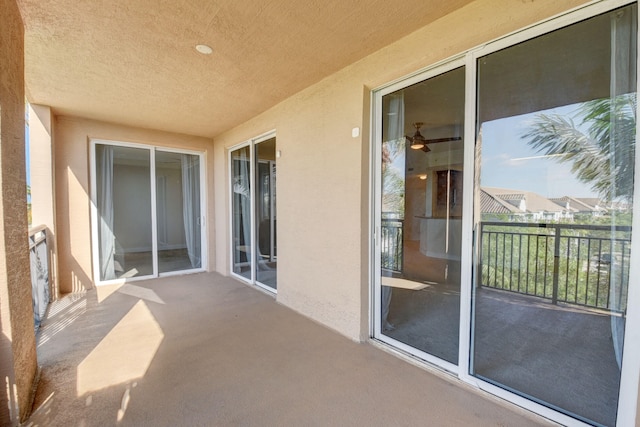 view of patio with a balcony