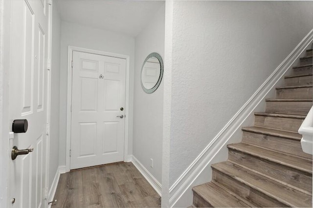 interior space with light hardwood / wood-style flooring