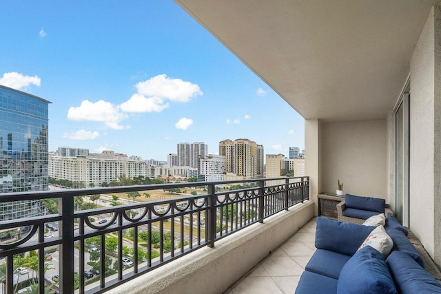 balcony with outdoor lounge area