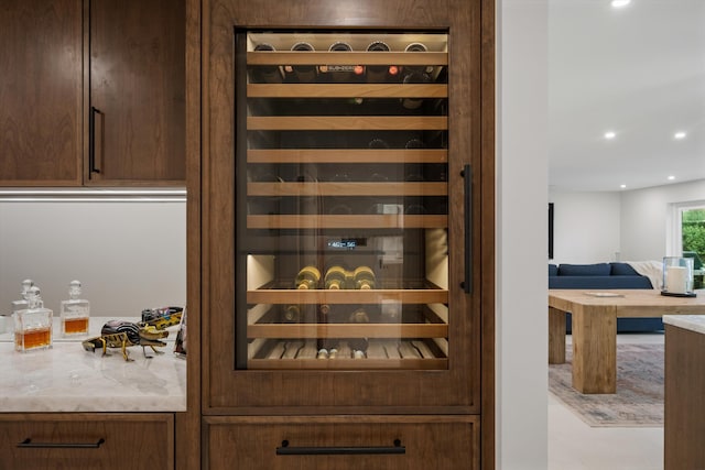 details with wine cooler