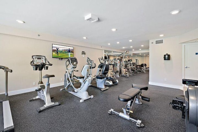 view of workout area