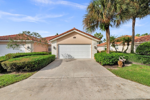 view of front facade with a garage