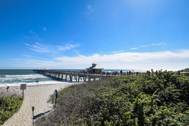 property view of water with a view of the beach