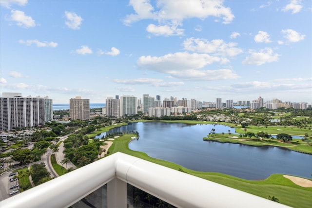 water view with a city view