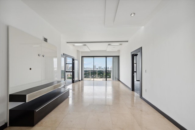 common area with a view of city and visible vents