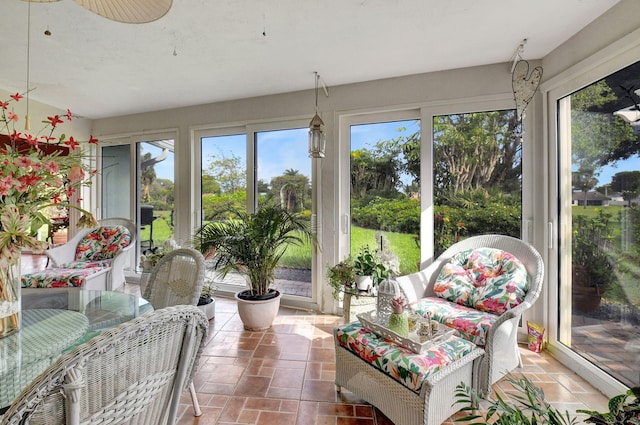 view of sunroom