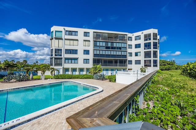 view of pool with a patio