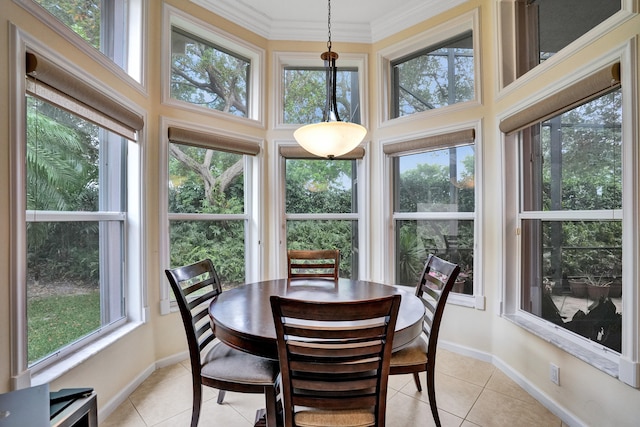 sunroom featuring a wealth of natural light