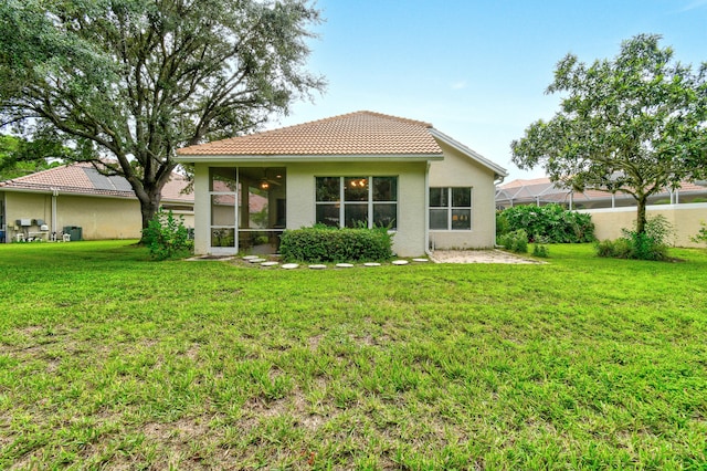 exterior space featuring a front lawn