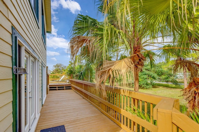 view of wooden terrace