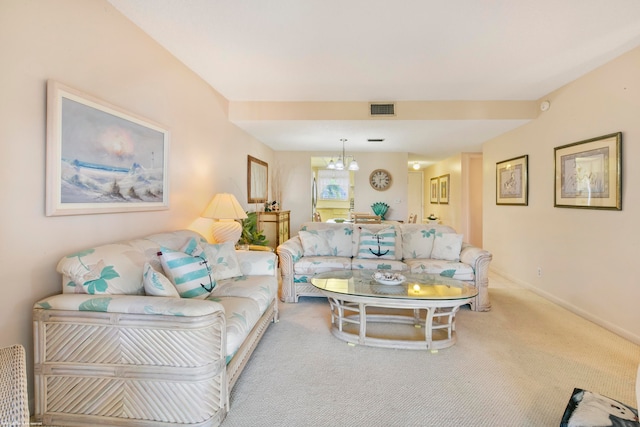 view of carpeted living room