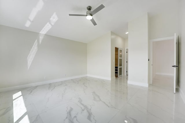 empty room featuring ceiling fan