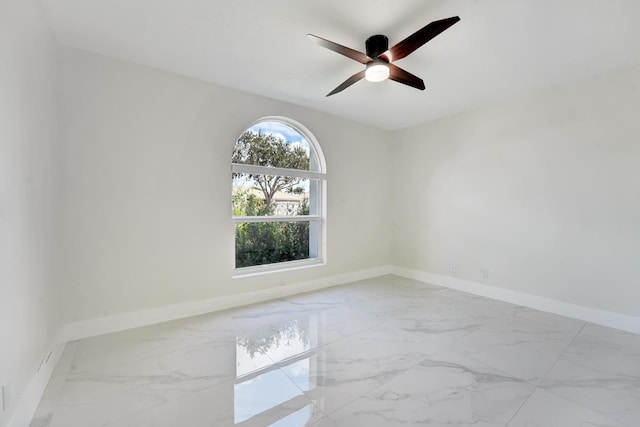 empty room with ceiling fan