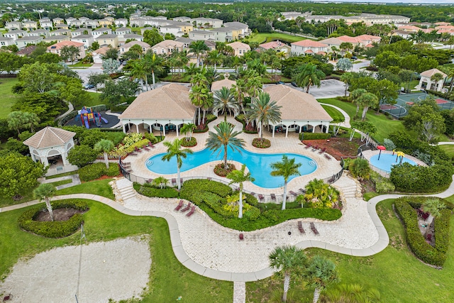 birds eye view of property