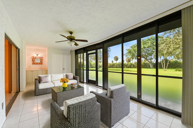9170 SW 14th St Unit 4107, Boca Raton, FL 33428 - sunroom / solarium featuring ceiling fan and a wealth of natural light