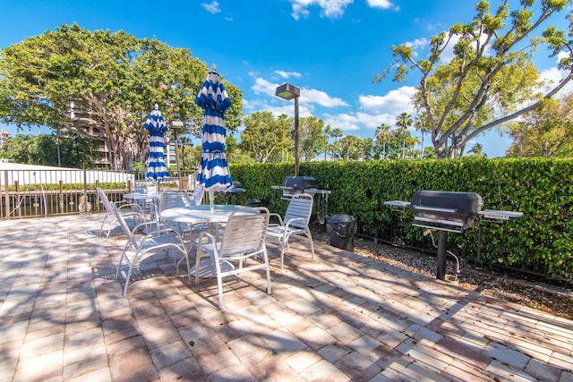 view of patio / terrace featuring grilling area