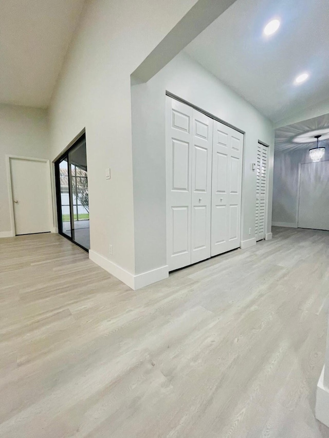 interior space featuring light hardwood / wood-style flooring