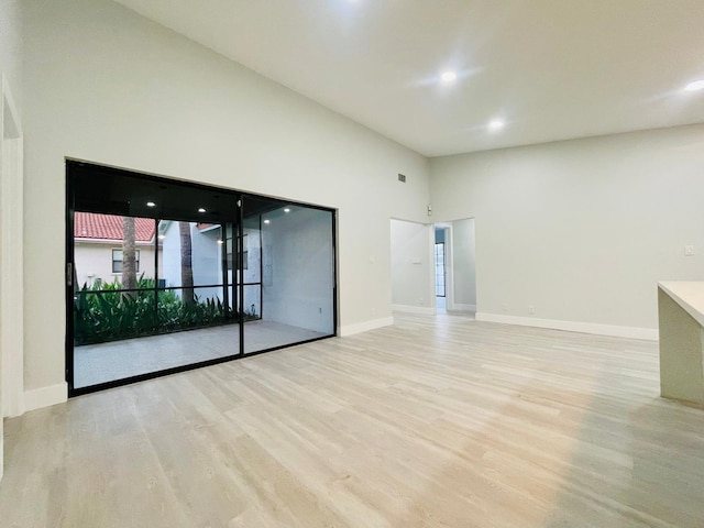 empty room featuring wood-type flooring