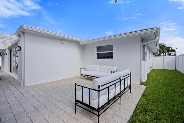 view of patio / terrace with an outdoor hangout area